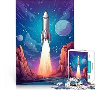 Puzzles 2000 pièces pour Adolescents Fusée Planète Spatiale Entraînez Votre Cerveau et Vos Mains Cadeau Amusant 70x100cm