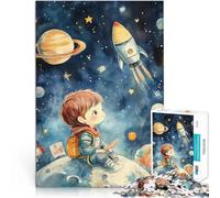 Puzzles 2000 pièces pour Adolescents Garçon regardant Une fusée dans l'espace Jeu Stimulant Œuvre d'art 70x100cm