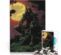 Puzzles 2000 pièces pour Adolescents GNOME de forêt Fantastique Sombre Jeu Pratique avec Affiche et Feuille de Questions correspondantes 70x100cm