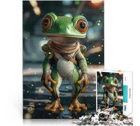 Puzzles 2000 pièces pour Adolescents Grenouille Astronaute curieuse Défi Difficile Renforcer l'amour Entre Les Couples 70x100cm