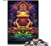 Puzzles 2000 pièces pour Adolescents Grenouille psychédélique pour et à partir de 14 Ans Jeu Pratique Jeu de Noël Cadeaux 70x100cm
