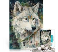 Puzzles 2000 pièces pour Adolescents Impression d'art de Loup Sauvage Casse-tête pour Renforcer l'amour Entre Les Couples 70x100cm