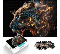 Puzzles 2000 pièces pour Adolescents Jaguar fabriqué par Le feu Assemblage du modèle avec Affiche et Feuille de Questions correspondantes 70x100cm