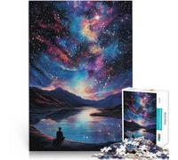 Puzzles 2000 pièces pour Adolescents Lac de la Nuit étoilée Jeux éducatifs Décoration d'intérieur Idées Cadeaux 70x100cm