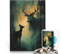 Puzzles 2000 pièces pour Adolescents l'appel du cerf Séjour Anti-Stress pour Tuer Le Temps Convient aux Couples 70x100cm