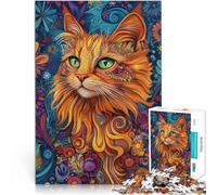 Puzzles 2000 pièces pour Adolescents Le Monde enchanteur des Chats Casse-tête avec des pièces de Formes aléatoires entièrement imbriquées 70x100cm