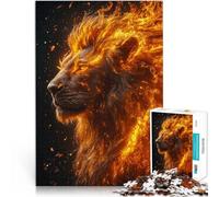 Puzzles 2000 pièces pour Adolescents Le Roi Lion de feu Jouets de Jeu pour Cadeau Familial Cadeaux du Père Noël Secret 70x100cm