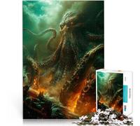 Puzzles 2000 pièces pour Adolescents Libérez Le Kraken Jeu Familial Anti-Stress Défi Difficile décoration Murale 70x100cm