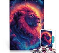 Puzzles 2000 pièces pour Adolescents Lion Solaire de l'aube astrale Jeu de Quiz Activités Amusantes à la Maison, Cadeaux d'anniversaire, Cadeaux de Voyage, 70x100cm