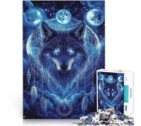 Puzzles 2000 pièces pour Adolescents Loup étoilé Fantastique Jouets Jeux éducatifs Soulagement du Stress Décoration Parfaite 70x100cm