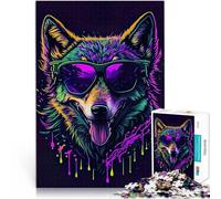 Puzzles 2000 pièces pour Adolescents Loup Mignon et fantaisiste Apprentissage éducatif Convient pour la décoration de Bureau 70x100cm