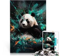 Puzzles 2000 pièces pour Adolescents Panda Splash Jeux éducatifs Décoration d'intérieur avec Affiche et Feuille de Questions correspondantes 70x100cm