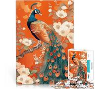 Puzzles 2000 pièces pour Adolescents Paon Floral Art Nouveau Entraînez Votre Cerveau et Vos Mains Une œuvre d'art 70x100cm