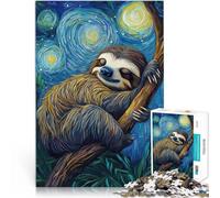 Puzzles 2000 pièces pour Adolescents Paresseux dans la Nuit étoilée défi éducatif avec des pièces de Formes aléatoires entièrement imbriquées 70x100cm