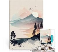 Puzzles 2000 pièces pour Adolescents Paysage Naturel à l'aquarelle Jouets éducatifs Renforcer l'amour Entre Les Couples 70x100cm