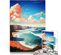 Puzzles 2000 pièces pour Adolescents Peinture à l'huile de la Great Ocean Road Casse-tête Cadeaux pour Les Amis et la Famille 70x100cm