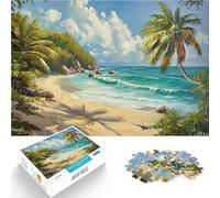 Puzzles 2000 pièces pour Adolescents Plage de Palmiers pour Le Jeu éducatif Challenge Toy Collection d'artistes, Beaux-Arts 70x100cm