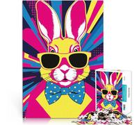 Puzzles 2000 pièces pour Adolescents Pop Art de Lapin Cool Jouets de Divertissement Familial décoration Murale 70x100cm