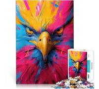Puzzles 2000 pièces pour Adolescents Portrait d'aigle coloré Défi Difficile pour soulager Le Stress Une œuvre d'art 70x100cm