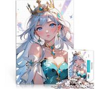 Puzzles 2000 pièces pour Adolescents Princesse d'anime aux Yeux Bleus Jeu Pratique Renforcer l'amour Entre Les Couples 70x100cm