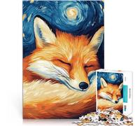 Puzzles 2000 pièces pour Adolescents Renard endormi Nuit étoilée Difficile Difficile Renforcer l'amour Entre Les Couples 70x100cm