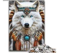 Puzzles 2000 pièces pour Adolescents Totem du Loup Anti-Stress Défi Difficile Chaque pièce est Unique - Jeu Familial Stimulant et Amusant 70x100cm