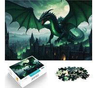 Puzzles 2000 pièces pour Adolescents Un Dragon Vert gigantesque Jouets à Faire soi-même Cadeau d'anniversaire, Cadeaux, décoration Murale 70x100cm