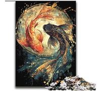 Puzzles 2000 pièces pour Adolescents Yin Yang Koi Décompression Intellectuelle Jouet Éducatif Décoration Parfaite 70x100cm