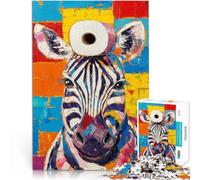 Puzzles 2000 pièces pour Adolescents Zèbre avec du Papier Toilette Jeux Amusants Chaque pièce est Unique - Jeu Familial Stimulant et Amusant 70x100cm