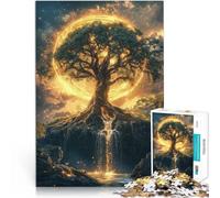 Puzzles 2000 pièces pour Adultes Arbre Mystique à l'aura dorée pour Le Jeu éducatif Challenge Toy Bon Cadeau 70x100cm