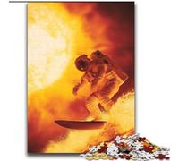 Puzzles 2000 pièces pour Adultes Astronaute Surf Jeu éducatif Familial Idéal comme Cadeau pour Toute la Famille à partir de 14 Ans 70x100cm