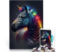 Puzzles 2000 pièces pour Adultes Astronaute zèbre Jeu Familial Anti-Stress Défi Difficile Jouets de décoration pour la Maison 70x100cm