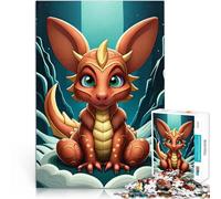 Puzzles 2000 pièces pour Adultes Bébé Dragon Dessin Animé 3D Jeux éducatifs Décoration d'intérieur Idées Cadeaux 70x100cm