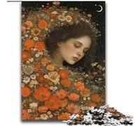 Puzzles 2000 pièces pour Adultes, Cadeaux, Belle Fille avec Fleurs, Anti-Stress, Vacances à la Maison, Tue Le Temps, décoration d'intérieur, Jouets 70x100cm