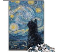 Puzzles 2000 pièces pour Adultes, Cadeaux, Chat sous Le Ciel étoilé, pour Les 14 Ans et Plus, Jouet éducatif et décompressant, Superbe Cadeau, 70x100cm