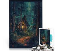 Puzzles 2000 pièces pour Adultes Chalet de la forêt enchantée Jeux éducatifs Décoration d'intérieur Super Cadeau 70x100cm