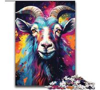 Puzzles 2000 pièces pour Adultes Chèvre colorée Bizarre Jeu Stimulant et Jeu Familial avec pièces entièrement emboîtables de Formes aléatoires 70x100cm