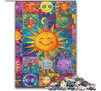 Puzzles 2000 pièces pour Adultes Collage Soleil Souriant Difficile à compléter mais Amusant et Humoristique avec Affiche Assortie et Feuille de Questions 70x100cm