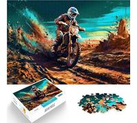 Puzzles 2000 pièces pour Adultes Conduire Une Moto Fabriqué en Carton Convient aux 14 Ans et Plus Jeu de Casse-tête Jeux Jouets Cadeaux。Taille：70x100cm/27.5x39.3pouce