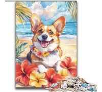 Puzzles 2000 pièces pour Adultes Corgi en Vacances, défi d'intelligence cérébrale, Jouets addictifs, Cadeau Amusant pour Les 14 Ans et Plus, 70x100cm