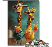 Puzzles 2000 pièces pour Adultes Deux girafes Jeu éducatif Familial Idéal comme Cadeau pour Toute la Famille à partir de 14 Ans 70x100cm