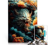 Puzzles 2000 pièces pour Adultes Dragon Chinois Fabriqué en Carton pour Les 14 Ans et Plus Casse-tête pour Jeu éducatif pour Anniversaire et Noël。Taille：70x100cm/27.5x39.3pouce