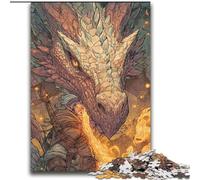 Puzzles 2000 pièces pour Adultes Dragon mystérieux Difficile à compléter mais Amusant et Humoristique avec Affiche et Feuille de Questions Assorties 70x100cm