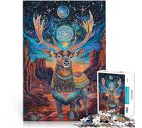 Puzzles 2000 pièces pour Adultes Élan de Couleur Ancienne Jeu Familial Anti-Stress Défi Difficile Idées Cadeaux 70x100cm