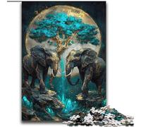 Puzzles 2000 pièces pour Adultes Éléphant Magique Jeu éducatif Familial avec pièces entièrement emboîtables de Formes aléatoires 70x100cm