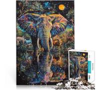 Puzzles 2000 pièces pour Adultes “Éléphant majestueux” Fait de Papier,pour Les 14 Ans et Plus Décoration Murale de Jouets Collection d'artistes, Beaux-Arts。Taille:70x100cm/27.5x39.3pouce