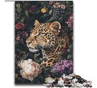Puzzles 2000 pièces pour Adultes et Adolescents Fleurs et léopard pour Les 14 Ans et Plus Jeux Amusants Activités Amusantes à la Maison, Cadeaux d'anniversaire, Cadeaux de Voyage 70x100cm