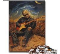 Puzzles 2000 pièces pour Adultes et Adolescents Jouant de la Guitare sous Les étoiles, Anti-Stress, Vacances à la Maison, Tuer Le Temps avec Affiche Assortie et Feuille de Questions 70x100cm