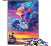 Puzzles 2000 pièces pour Adultes et Adolescents, Visage Humain, Nuage de Couleurs, défi d'intelligence cérébrale, Jouets addictifs, Cadeau Amusant pour Les 14 Ans et Plus, 70x100cm