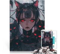 Puzzles 2000 pièces pour Adultes Fille Chat Aidez Le Cerveau à exercer des Jouets addictifs pour cultiver la Patience Une œuvre d'art 70x100cm